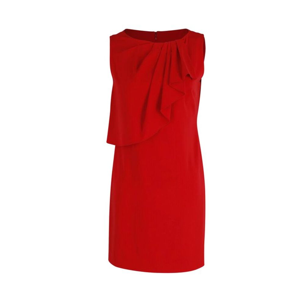 Moschino Cheap And Chic Ruffle Dress in Red Polyethylene